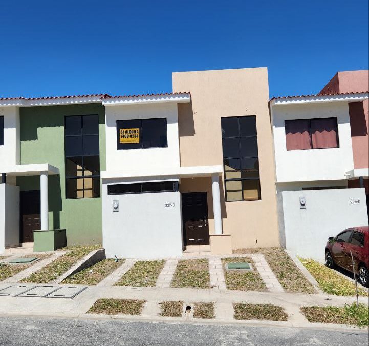 Alquiler de casa a estrenar en Paseo El Prado. Nejapa. 3 habitaciones
